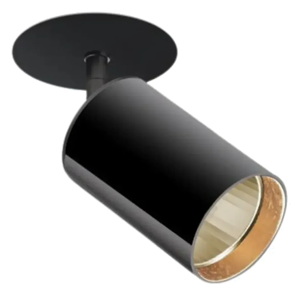 Lenxx Halbeinbauspot in Glas glänzend schwarz gold
