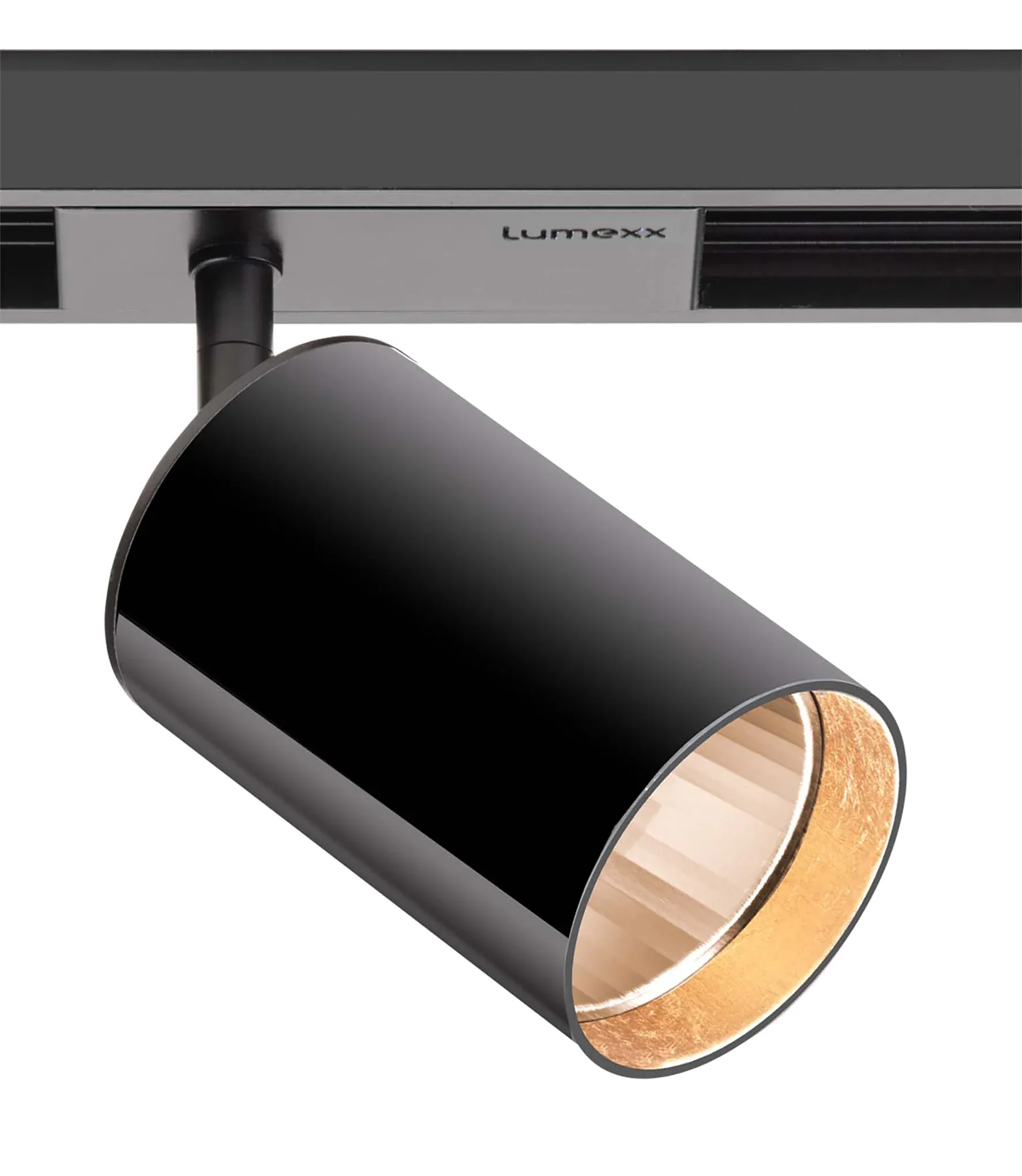 Lenxx Systemspot in Glas glänzend schwarz gold