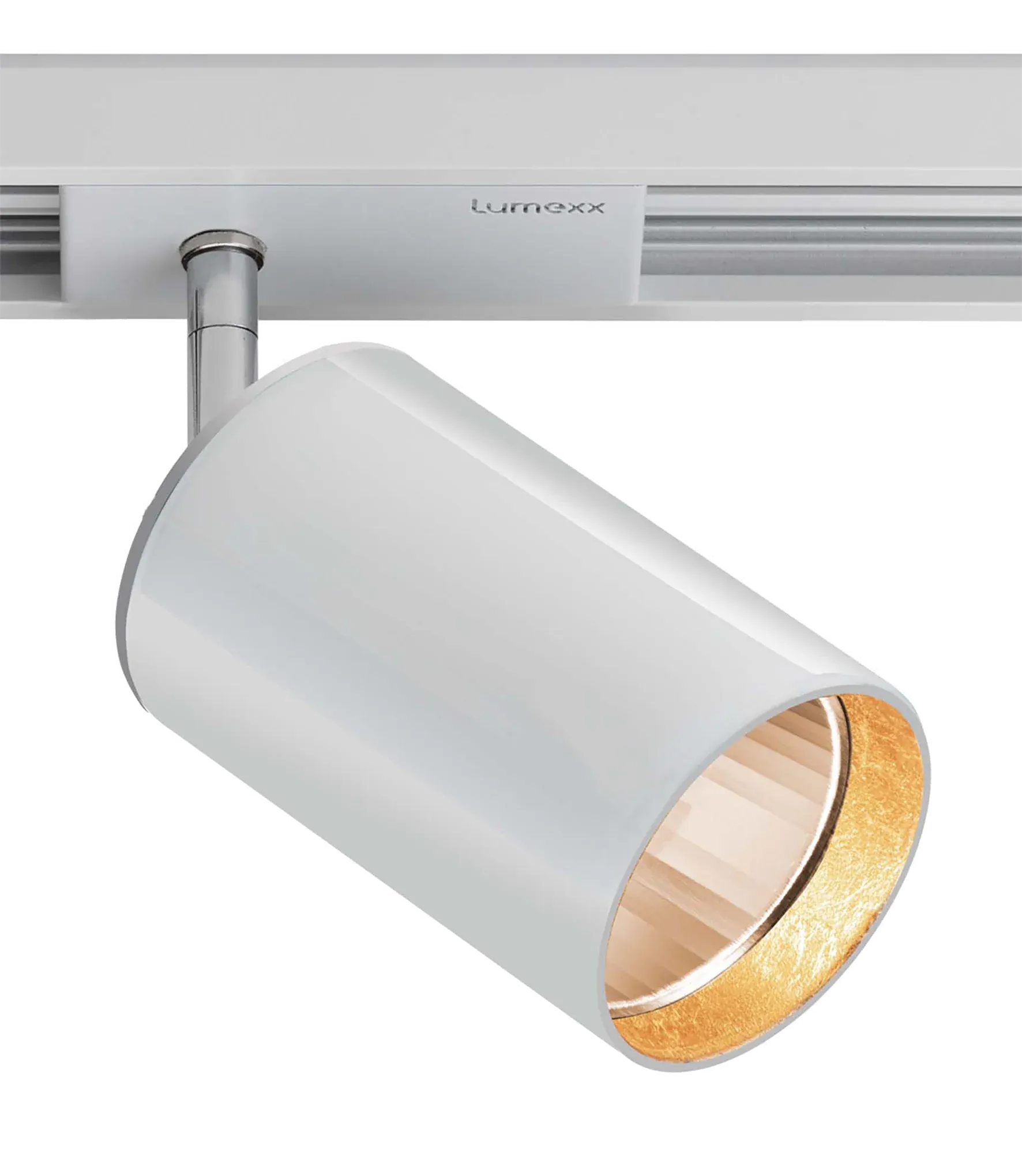 Lenxx Systemspot in Glas glänzend weiß gold
